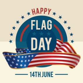 14th of June - American Flag Day greeting card